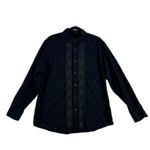 Tommy Bahama Shirt Men’s Size L Cotton-Silk-Blend Western-Style